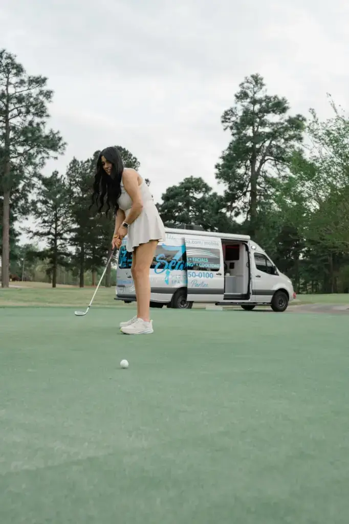 The 7 Seas Mobile Medical Spa at a golf event in Augusta, GA